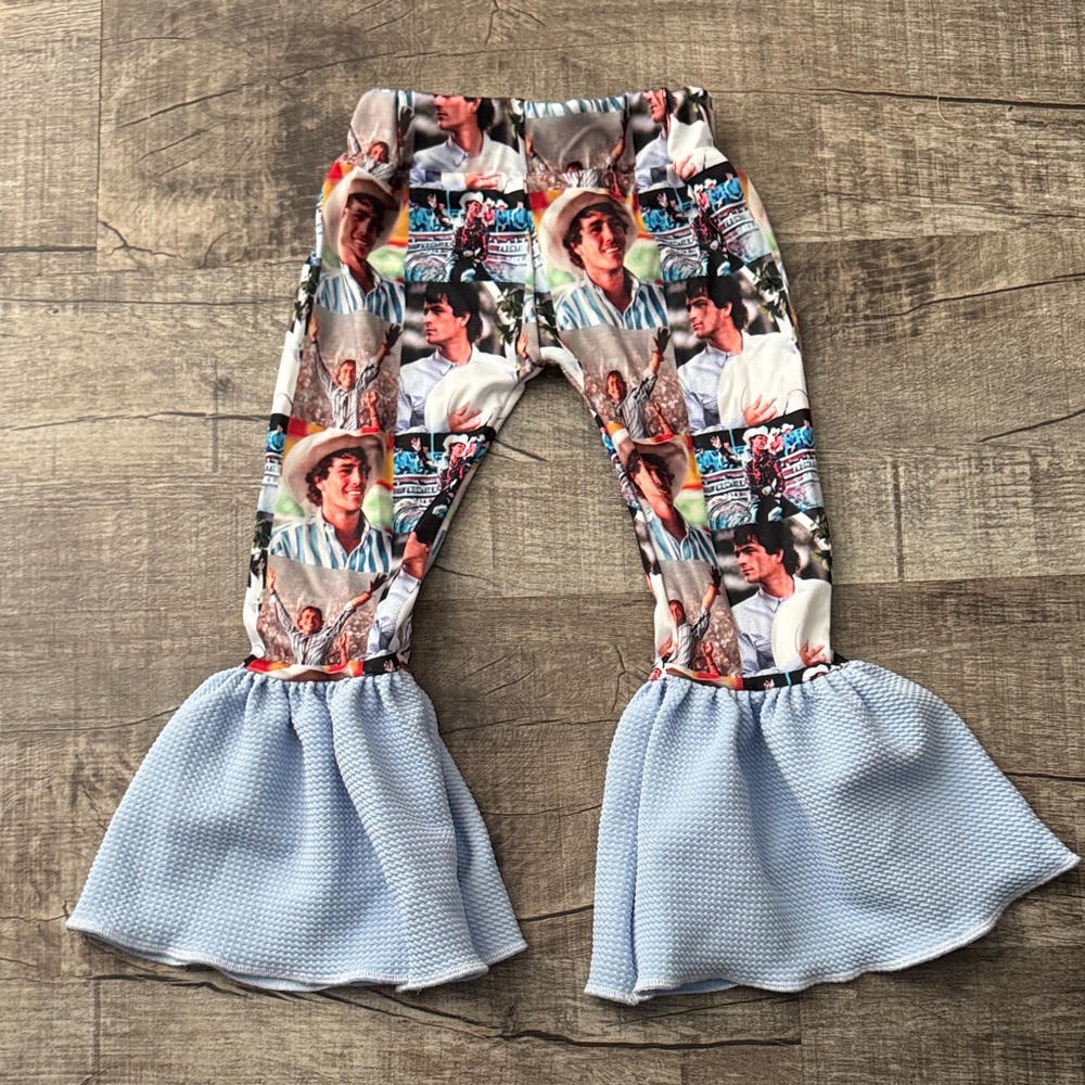 NEW little southern swag McConaughey cowboy bellbottoms 12-18M hand made